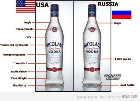 Russia vs USA about vodka. #drinkALLthealcohol Humour, Vodka Humor, In Soviet Russia, Crazy Jokes, Laugh Track, Game Wallpaper Iphone, Russian American, Call My Friend, Exotic Dance