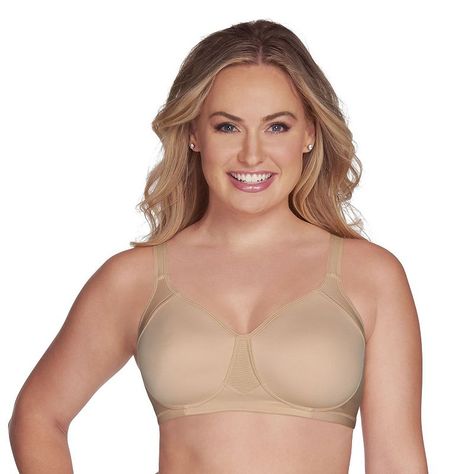 This Vanity Fair women's bra helps you look your best. The back-smoothing design and seamless, lightly padded, wire-free cups provide a sleek look under clothes.Moisture-wicking fabricFull-coverage cupsWire freeConvertible 2-way straps3 Hooks: 36-42C, 36-38D, 36DD4 Hooks: 44C, 40-44D, 38-44DDStyle no. 71500FABRIC & CARENylon, spandexHand washImported Size: 42 Dd. Color: Lt Brown. Gender: female. Age Group: adult. Pattern: Solid. Vanity Fair Bras, Wireless Sports Bra, Sheer Wedding Dress, Plus Size Bra, Wireless Bra, Womens Bras, Sport Bra, Look Your Best, Full Figured