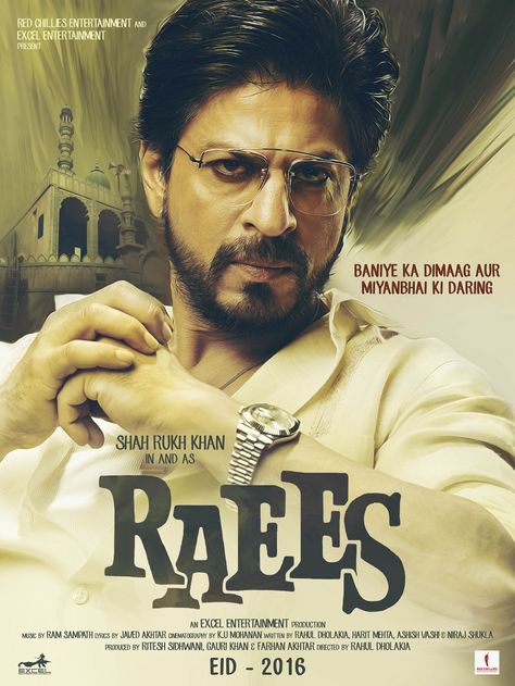 Raees Movie, Srk Movies, King Khan, Bollywood Posters, Imdb Movies, Hindi Film, Shah Rukh Khan, Bollywood Movie, Shahrukh Khan