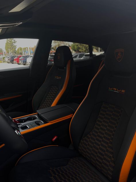 #luxury #sportcar #urus #lamborghini #lamborghiniurus Orange Urus, Urus Interior, Lamborghini Urus Interior, Lambo Urus, Urus Lamborghini, Lamborghini Urus, Orange Interior, Super Luxury Cars, Future Lifestyle