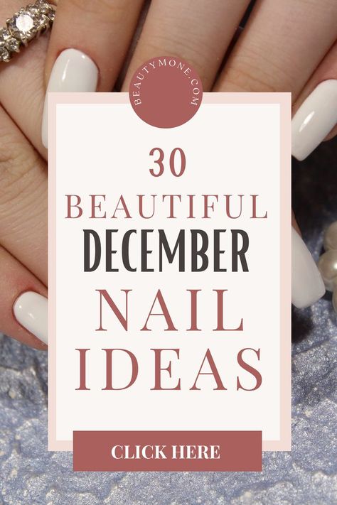 Need nail inspiration? Looking for cute nail design ideas for winter time? Have the most beautiful nails this December. Click here for 30 beautiful december nail ideas. #nailideas #naildesigns #winternails Nails December 2023 Trends, Nails 2023 December, December Manicure Ideas, Nail December 2023, Almond Nails December, Winter Manicure Ideas 2023, 2023 December Nails, Elegant December Nails, Nails Inspiration December