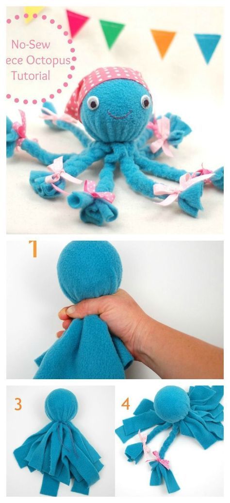 Octopus Craft, Octopus Crafts, Diy Dekor, Baby Toys Diy, Sewing Fleece, Homemade Toys, Baby Diy, Crafts For Girls, Diy Baby