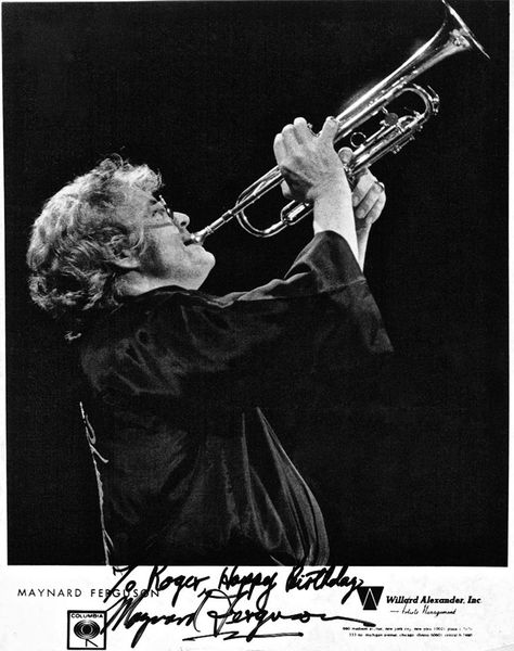 A birthday gift to Roger Ingram from Maynard Ferguson Maynard Ferguson, Jazz Trumpet, Trumpet Player, Trumpet Players, Jazz Artists, Playlist Covers, All That Jazz, Jazz Musicians, Bike Life