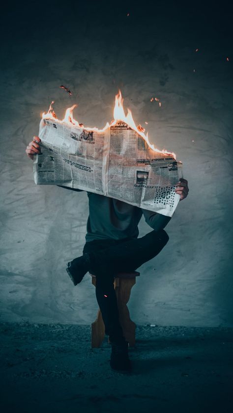 Commitment Phobia, Newspaper Photo, Desen Realist, Fotografi Urban, Fire Photography, Photographie Inspo, Surrealism Photography, Foto Poses, Poses References