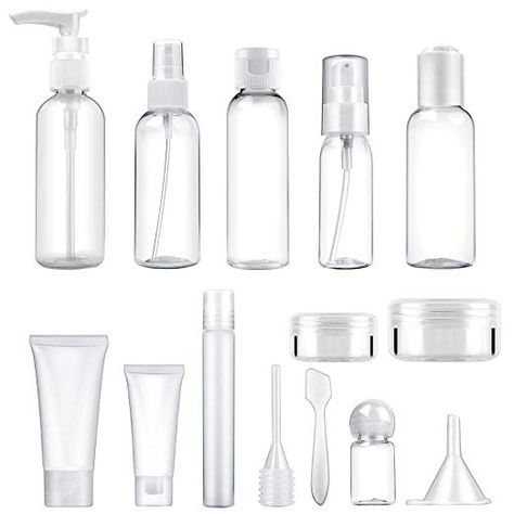 Travel Bottles Toiletries, Travel Size Items, Alat Makeup, Travel Size Toiletries, Makeup Accesories, Travel Container, Pipettes, Wedding Set Up, Cosmetic Containers