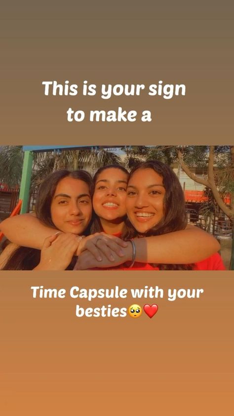 Made a time capsule with these cuties💕 | Just good friends, Best friends funny, Best friends whenever Time Capsule Ideas, Friends Change, Funny Minion Memes, Questions For Friends, Best Friend Activities, Just Good Friends, Best Friend Status, Art Palette, Fun Sleepover Ideas