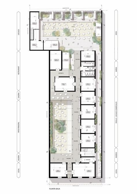 Market Floor Plan Architecture, Strip Mall Architecture Plan, Strip Mall Plan, Mall Plan Design, Mall Floor Plan Layout, Shopping Mall Design Plan, Conference Center Floor Plan, Strip Mall Floor Plan, Shopping Center Floor Plan