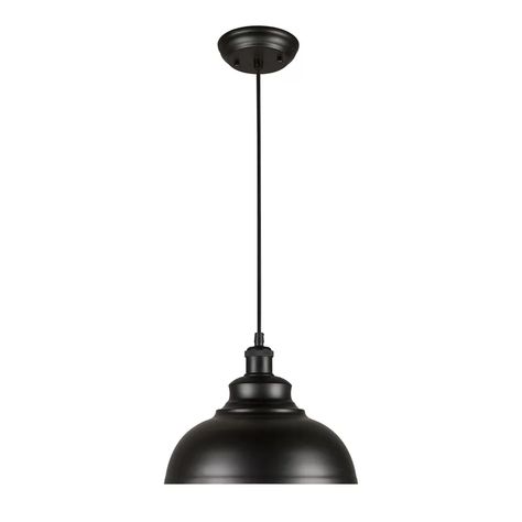 Andover Mills™ Tova 1 - Light Single Dome Pendant & Reviews | Wayfair Street Lighting, Black Farmhouse, Park Street, Drum Pendant Lighting, Dome Pendant Lighting, Transitional Pendant Lighting, Drum Pendant, Farmhouse Lighting, Mini Pendants