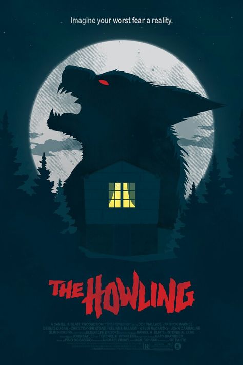 The Howling movie poster Fan Poster, Best Movie Posters, Werewolf Art, The Howling, Vampires And Werewolves, Horror Posters, Horror Movie Art, Classic Horror Movies, Horror Movie Posters