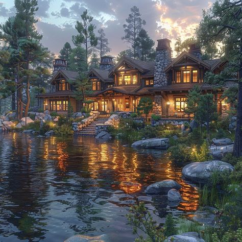 Step into luxury at a Craftsman-style Lakefront Lodge in serene Tahoe, offering 7500 sqft and six cozy bedrooms with lakeside charm. Embrace harmony with nature by the lake, bask in sunny outdoor living, and escape into Tahoe's beauty. Picture yourself unwinding by the tranquil lake. Share your thoughts in the comments! 🌲🏡 #DreamHomeInspiration #LuxuryInteriors #CraftsmanStyle #LakefrontLodge #LakeView #Tahoe #LuxuryLifestyle #HomeGoals #InspiringHomes #LuxuryLiving Lake Houses, Lake House Luxury, Lake Front House, Beautiful Lake House, Fanfic Ideas, Cozy Bedrooms, Lakeside Living, Amazing Homes, Lake Front