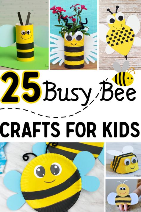 25 Busy Bee Crafts for Kids Bumble Bee Crafts For Kids, Honey Bee Crafts For Kids, Bumble Bee Craft, Bee Crafts For Kids, Yellow Things, Coffee Filter Crafts, Non Toy Gifts, Busy Bees, Toilet Paper Roll Crafts