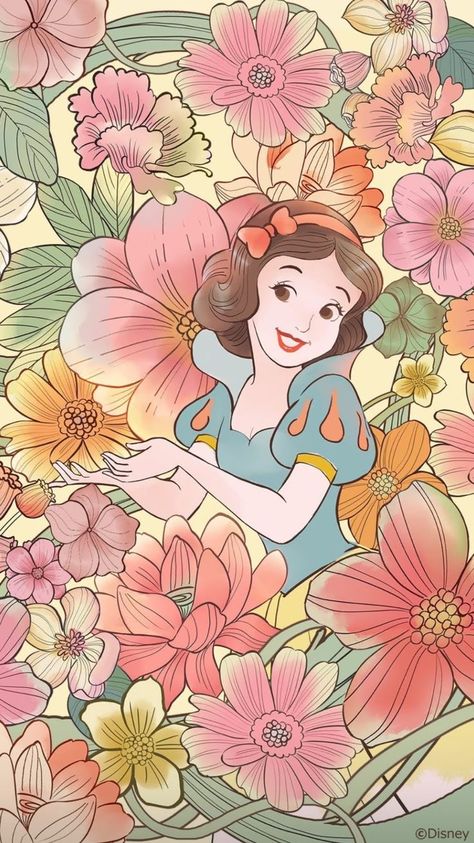 Snow White Wallpaper, Wallpapers Disney, Dunia Disney, Disney Barbie, Sette Nani, Image Princesse Disney, Disney Wallpapers, Snow White Disney, Disney Princess Fan Art