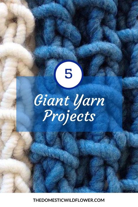 This post will share the 5 Giant Yarn Projects Ebook, the projects within, resources for scoring your own giant yarn (and giant hooks!) and inspiration to get started with giant crochet projects. Crocheting With Large Yarn, Size 7 Jumbo Yarn Projects, Big Twist Hush Yarn, Jumbo Yarn Crochet Ideas, Crochet With Large Yarn, Jumbo Yarn Knitting Patterns, Jumbo Knitting Patterns, How To Crochet With Thick Yarn, Big Yarn Crochet Ideas