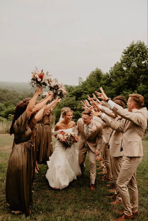 Bridal party photo from our special day Wedding Photo Ideas With Friends, Wedding Picture With Bridesmaids, Wedding Party Funny Photos, Wedding Poses Group Shots, Bride Group Photos, Wedding Picture Ideas With Groomsmen, Fun Wedding Poses For Bridal Party, Group Photo Wedding Ideas, Cute Bridal Party Pictures