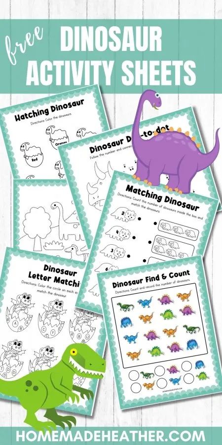 Dinosaur Kindergarten Activities Free Printables, Free Preschool Dinosaur Printables, Dinosaur Busy Book Printable Free, Dinosaur Preschool Printables, Dinosaurs Printables Free, Dinosaur Printables Free Coloring Pages, Dinosaur Educational Activities, Dinosaur Activity Sheets, Dinosaur Preschool Activities Free Printables