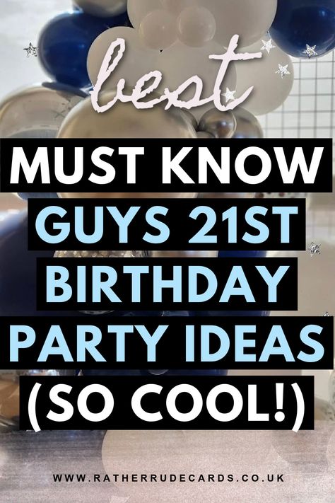 DIY creative guys 21st birthday party ideas for him 21 Birthday Guy Party Ideas, Mans 21st Birthday Ideas, 21st Birthday Banner For Guys, 21st Birthday Decor Ideas For Guys, 21st Guys Birthday Ideas, Birthday Ideas For 21st Birthday Guys, Mens 21st Birthday Party Ideas, Men 18th Birthday Party Ideas, 21st Birthday Decorations For Guys For Him