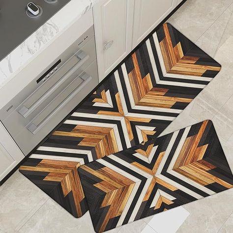 Tyrot Western Aztec Kitchen Rugs Sets of 2 Anti Fatigue Cushioned Boho Kitchen Mats for Floor Rustic Kitchen Rugs Farmhouse Style Non Slip Waterproof Comfort Standing Mat for Sink Laundry Aztec Kitchen, Kitchen Rugs Farmhouse, Aztec Pattern Design, Western Kitchen Decor, Kitchen Floor Mats, Standing Mat, Rugs Farmhouse, Western Kitchen, Western Aztec