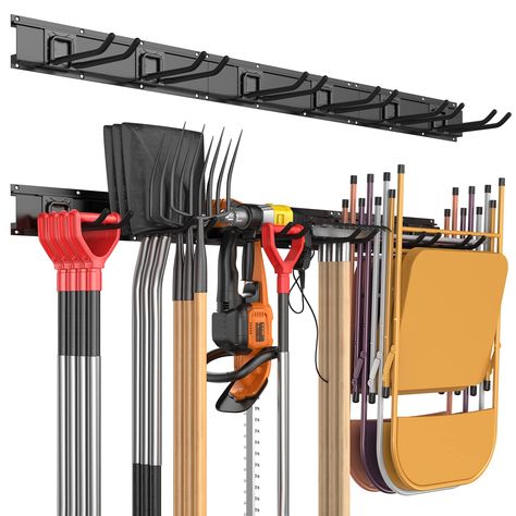 Shovel Storage Garage, Garage Reorganization, Garden Tool Organizer, Garage Wall Organizer, Yard Sheds, Tool Hangers, Garage Tool Organization, Garden Tool Organization, Garage Tool Storage