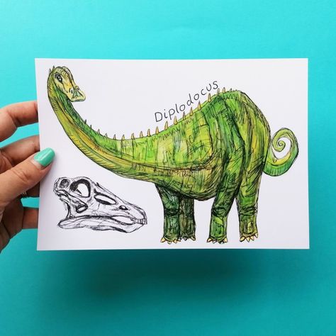 Original artwork by Grace Chadwick Ink Drawings, Illustration Pen And Ink, Diplodocus Drawing, Paper Artwork, Ink Drawing Illustration, Tyrannosaurus Rex, Marker Art, By Grace, Pen Ink