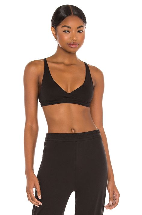 Only Hearts Organic Cotton High Point Bralette in Black REVOLVE