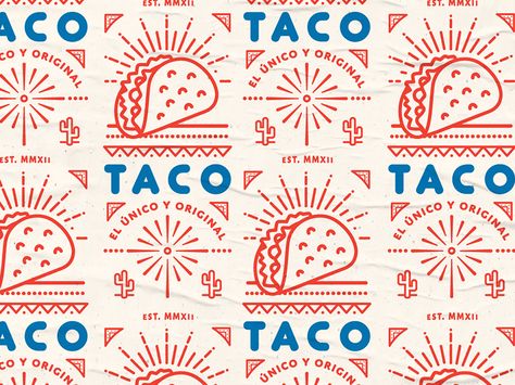 TACO fly poster by Simon Beale Taco Poster, Mexican Graphic Design, Bar Restaurant Design, Architecture Restaurant, Mexico Design, Design Café, Restaurant Logo, Food Poster Design, Mexican Designs