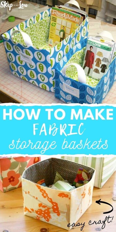 How To Make Fabric Storage Baskets, Diy Fabric Bucket, Patchwork, Tela, Make Fabric Baskets, Fabric Bucket Tutorial, Material Boxes Diy, Fabric Storage Bins Pattern, How To Sew A Fabric Basket
