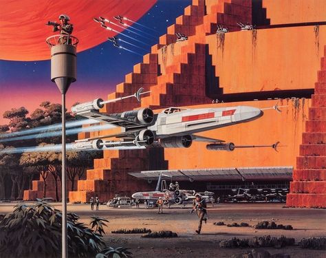 70s Sci-Fi Art: talesfromweirdland:  Colorful Ralph McQuarrie art... Star Wars Ralph Mcquarrie Concept Art, Star Wars Concept Art Ralph Mcquarrie, Star Wars Ralph Mcquarrie, Ralph Mcquarrie Star Wars Concept Art, Ralph Mcquarrie Star Wars, Ralph Mcquarrie Concept Art, Elite Force, Classic Star Wars, 70s Sci Fi Art