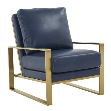 LeisureMod Jefferson Leather Modern Design Accent Armchair With Elegant Gold Frame This stylish and modern accent chair will be the perfect addition to your home. It features a faux leather upholstery in a versatile neutral color to match any dcor, and is supported by a sturdy gold metal frame and armrests. The chair is perfect for any living room, bedroom, or office, adding a touch of luxury and sophistication to any setting. The upholstery is soft and comfortable, and the generous seat size ensures plenty of room to sit back and relax. The gold metal frame and armrests add a chic and modern touch, while the faux leather upholstery is easy to maintain and clean. Whether you're looking for a stylish addition to your living room, or a comfortable and chic spot to relax in your bedroom, this Accent Chests, Accent Chests And Cabinets, Mattress Sofa, Modern Accent Chair, Accent Arm Chairs, Modern Armchair, Cabinets For Sale, Modern Accents, Furniture Dining Chairs