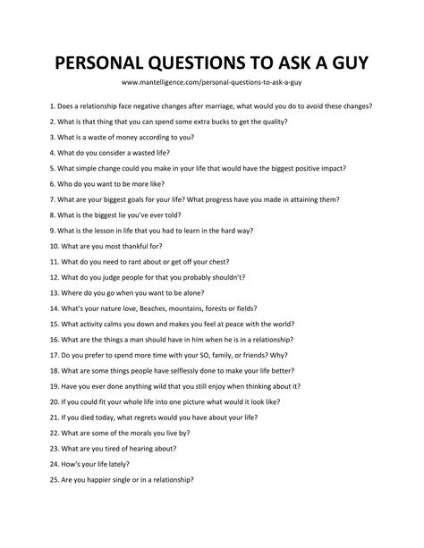 List of Personal Questions to Ask a Guy Deep Questions To Ask Your Guy Best Friend, List Of Questions To Ask A Guy, Good 21 Questions To Ask, What To Talk About With Your Boyfriend Conversation Starters, Good Questions To Ask A Guy Friend, Personal Truth Questions, Truth To Ask A Guy, Deep Question To Ask Your Boyfriend, Getting To Know A Guy Questions