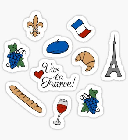 Vive la France! sticker set by @Olooriel on Redbubble | #redbubble #france #french #sticker #stickers #stickerset #smallstickers #scrapbooking #stationery #bulletjournaling French Symbols, 2022 Planner, نباتات منزلية, France Aesthetic, France Flag, Tumblr Stickers, Scrapbook Stickers Printable, School Stickers, Travel Stickers