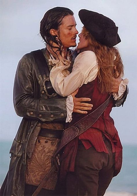 will turner elizabeth swann pirates of the caribbean potc willabeth Elizabeth Turner Pirates, Elizabeth Swan And Will Turner, Will And Elizabeth Turner Costume, Will Turner And Elizabeth Swan Costume, Pirates Of The Caribbean Will Elizabeth, Pirate Love Aesthetic, Elizabeth And Will Turner, Pirate Couple Aesthetic, Orlando Bloom Pirates Of The Caribbean