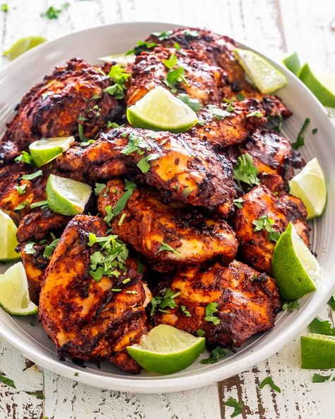 This easy, juicy and tender Mexican Pollo Asado (Chicken Asado) is marinated in a zesty and citrusy marinade and grilled to perfection. #polloasado #chickenasado #recipe Amazing Chicken Marinade, Grilled Pollo Asado, Polo Asada Chicken Marinade, Argentinian Chicken Recipes, Chicken Marinade Mexican Style, Chicken Al Carbon, Grilled Adobo Chicken, Chicken Carne Asada Recipes, Chicken Drumstick Mexican Recipes