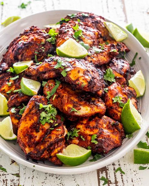 This easy, juicy and tender Mexican Pollo Asado (Chicken Asado) is marinated in a zesty and citrusy marinade and grilled to perfection. #polloasado #chickenasado #recipe Grilled Pollo Asado, Pollo Asado Crockpot, Polo Asada Chicken Marinade, Chicken Carne Asada Recipes, Chicken Al Carbon, Argentinian Chicken Recipes, Chicken Marinade Mexican Style, Grilled Adobo Chicken, Chicken Drumstick Mexican Recipes