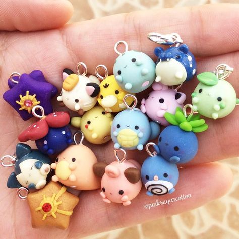 Clay Nintendo, Tiny Pokemon, Craft Fair Ideas, Clay Pokemon, Fimo Kawaii, Crea Fimo, Polymer Clay Kawaii, Summer Fair, Tanah Liat