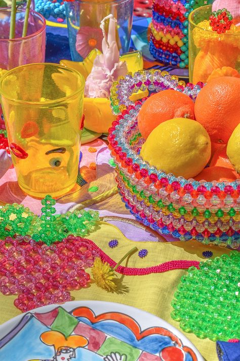 Funky Party Decor, Maximalist Party, Colorful Tablescapes, Susan Alexandra, Iftar Party, Bracelets Handmade Diy, Room Planning, Barbie Dream House, Decor Home Living Room