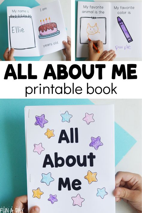 Montessori, All About Me Template Kindergarten, Im Special Preschool Craft, Literacy Activities Preschool Printables, All About Me Books Preschool Free Printable, All About Me Prek Free Printable, Kindergarten About Me Printable, 3 Things About Me, All About Me Preschool Booklet