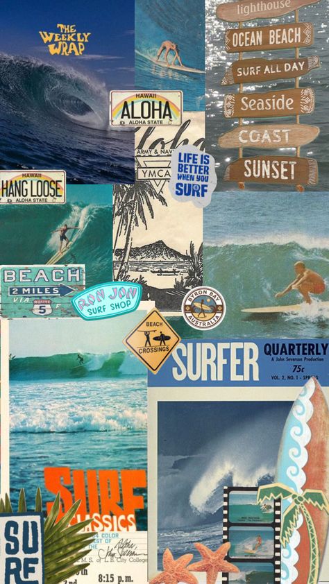 #vibes #wallpaper #ocean #surfing Surfing Wallpaper, Surfer Aesthetic, Wallpaper Ocean, Ocean Surfing, Printable Wall Collage, Granola Girl Aesthetic, Surf Aesthetic, Cute Summer Wallpapers, Australia Beach