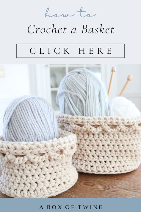 crochet basket storage Tshirt Yarn Basket Pattern, How To Store Crochet Projects, Round Crochet Basket, Large Crochet Baskets Free Patterns Storage, Crochet Nesting Baskets, Square Crochet Basket Pattern Free, Free Crochet Basket Pattern, Yarn Storage Ideas Small Spaces, Crochet Storage Baskets Free Pattern