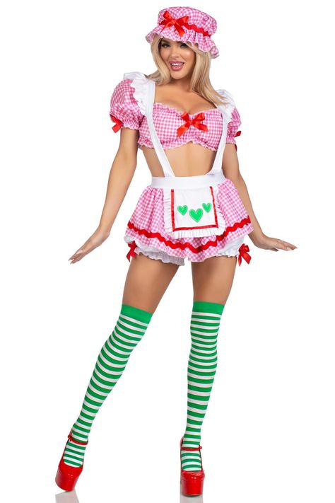 3 Piece Berry Babe Gingham Crop Top Costume Set• Fit Guide: See Sizing Tab Above• Care: Hand Wash & Drip Dry• Brand: Leg Avenue• Country of Origin: Imported Strawberry Shortcake Halloween Costume, Fairytale Costumes, Leg Avenue Costumes, Gingham Crop Top, Fairy Tale Costumes, Costume Set, Elegant Moments, Lingerie Costume, Suspender Skirt