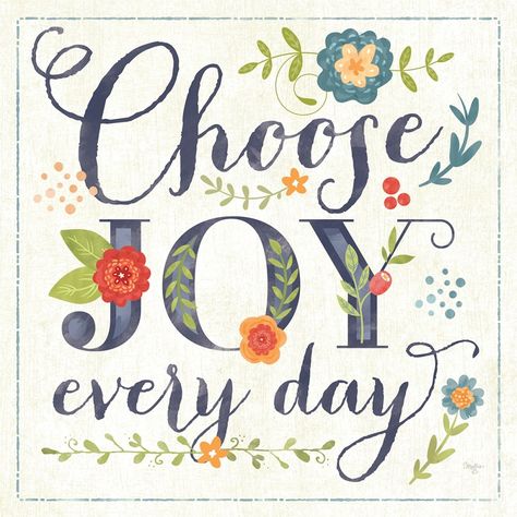 Choose Joy Every Day Poster Print by Mollie B. Mollie B. - Item # VARPDXMOL1166 Scripture Art, 2023 Word, Scripture Art Print, Word Of The Year, Christian Messages, Choose Joy, Stone Coasters, Simple Doodles, Fine Arts Posters