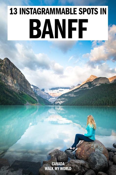 13 of the best photography spots in Banff that will blow you away! We’ll show you stunning lakes, incredible mountain views and hidden gems to escape the crowds. Our guide will give you the locations, when to go and all you need to know about the most Instagrammable places in Banff. #Banff #Canada #Instagram Canada Destinations, Destinations Aesthetic, Travel Quebec, Banff Photography, Alberta Travel, Banff Canada, Canada Travel Guide, Most Instagrammable Places, Canadian Travel