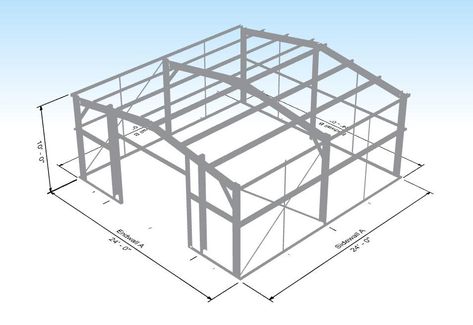 Metal Garage Buildings, Bryan Texas, Metal Shop Building, Metal Building Designs, Roof Truss Design, Steel Sheds, Metal Garage, Steel Structure Buildings, Steel Trusses