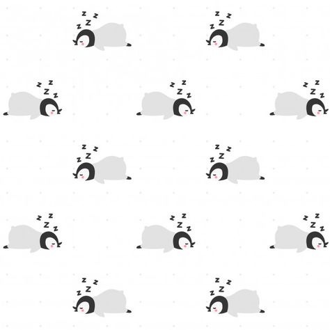 Sleeping penguin seamless pattern background Penguin Background, Sleep Background, Penguin Wallpaper, Cartoon Penguin, Penguin Pattern, Neon Backgrounds, Cute Kawaii Animals, Simple Iphone Wallpaper