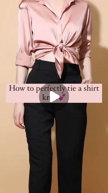 Hacks To Tie A Shirt, How To Properly Tie A Knot On A Shirt, How To Tie Satin Shirt, How To Tie Shirt Bow, How To Tie My Shirt In A Knot, Tie A Shirt Knot Button Up, How To Tie A Bow On A Shirt, How To Tie Shirt Knot, Shirt Knot Hack