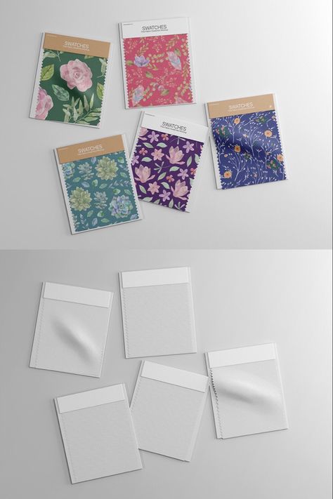If you get the chance to be part of the project related to fabric then you should grab this beautiful composition of free Fabric Swatches Mockup. With this free mockup PSD, you can display multiple fabric designs inside one design template and it can be customized with smart object layers. #free #mockup #fabricswatches #fabricswatchmockup #fabricsample #patterndesign #surfacedesign #freemockup #designresource Couture, Fabric Mockup Free, Mock Up Design Ideas, Mock Up Templates Free, Swatch Card Template, Mockup Packaging Box, Fabric Swatch Display, Sketches Watercolor, Free Mockup Psd