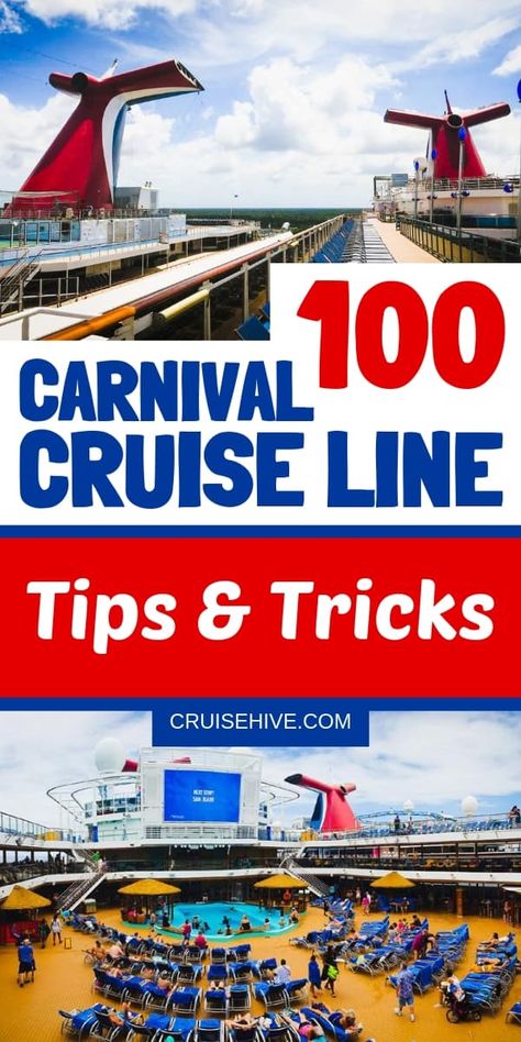 The ultimate travel guide for Carnival Cruise tips and tricks. We've got hacks and secrets to make sure your vacation is simply the best experience ever! via @cruisehive Carnival Cruise Freebies, Carnival Alaskan Cruise, 7 Night Caribbean Cruise Packing List, Carnival Freedom Cruise Tips, First Time Cruise Tips Carnival, Cruise Games For Adults, Cruise Checklist Carnival, Carnival Cruise Tips First Time, Cruise Ship Hacks