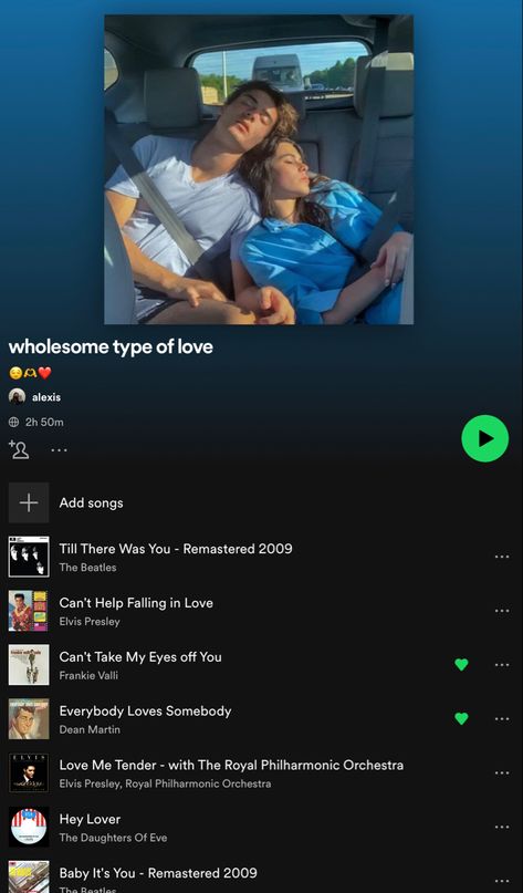 Couples Spotify Playlist, Playlist Names Love Songs, Different Types Of Playlists, Best Playlists On Spotify, Songs To Listen To When Your In Love, Playlist Song Ideas, Playlist Categories, Songs To Add To Your Playlist, Aesthetic Playlist Ideas