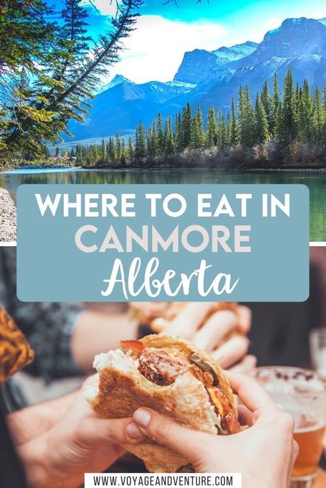 Where to Eat in Canmore, Alberta. After a great day out in the mountains shredding slopes, biking trails, hiking peaks, or simply taking in the sights, you’re bound to have worked up an appetite. Thankfully, Canmore has a wide variety of great dining options to choose from, with something for every taste and every budget. During our stay we’ve been able to check out many of the best restaurants in Canmore. Here are our favourites! Canada Travel | Canmore Alberta Restaurants Canada Camping, Canmore Alberta, Canada Food, Banff Canada, Canada Travel Guide, Visit Canada, Pub Food, Mouth Watering Food, Cheap Eats