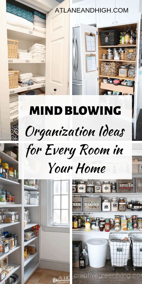 If you are looking for organizing ideas for your home then you have come to the right place. I have put together Bedroom Organization ideas, Kitchen organization ideas, bathroom organization ideas as well as family room organization ideas. #atlaneandhigh #organizationideas #kitchenorganization #bedroomorganization #bathroomorganization Organization Ideas Bathroom, Organization Ideas Kitchen, Family Room Organization, Bedroom Organization Ideas, Diy Bathroom Storage Ideas, Bathroom Organization Ideas, Room Organization Ideas, Kitchen Organization Ideas, Room Organization Diy