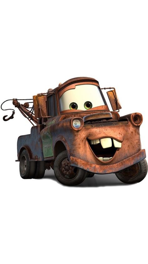 Mater! One of our favorite characters form the Disney/Pixar film "Cars" #idriveracing Cars Disney Characters, Cars Movie Mater, Disney Cars Mater, Mater Cars Disney, Cars Cartoon Disney, Cars Movie Characters, Cars The Movie, Pixar Movies Characters, Disney Cars Characters